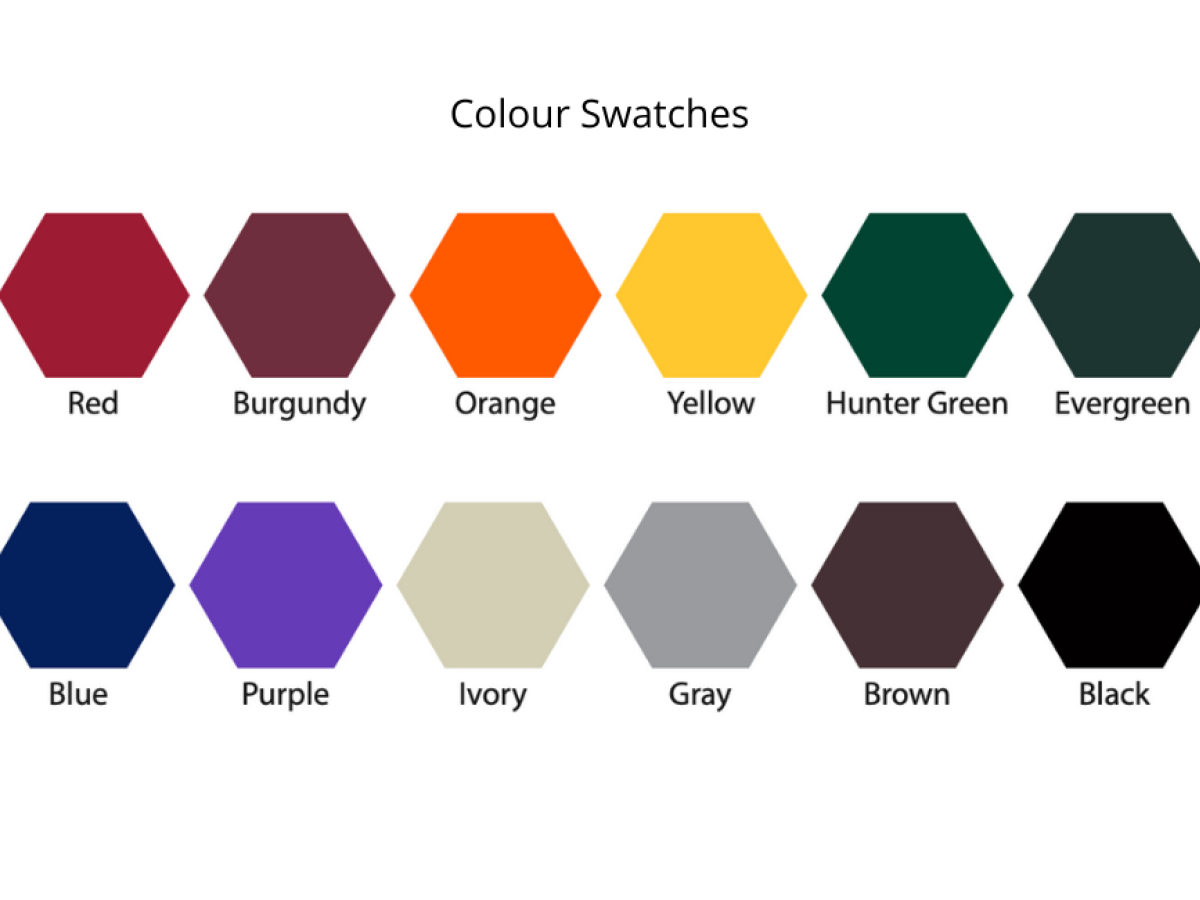 Outdoor Metal Furniture Colour Swatches - SWS Group