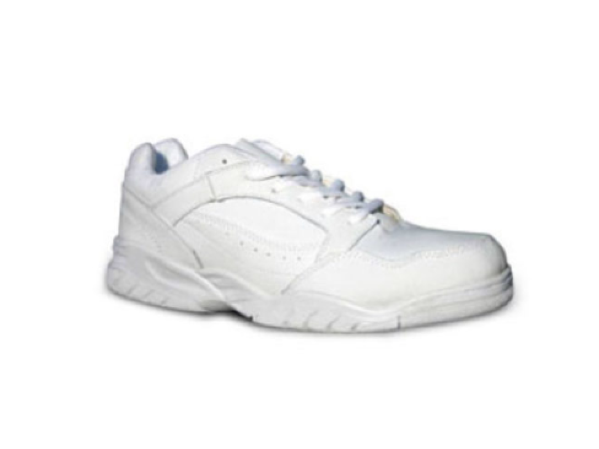 white lace up